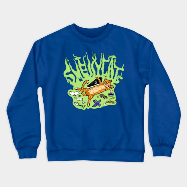 SmellyCat Crewneck Sweatshirt by NateArtDesign